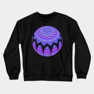 Cool tones mandala in blue and fuchsia Crewneck Sweatshirt